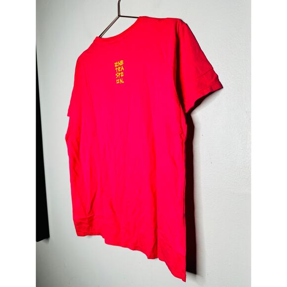 ONE TEASPOON Pink Glo One Teaspoon Logo Organic Unisex Tee Shirt NWT Size XS - Picture 7 of 7